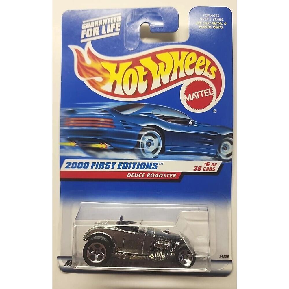 1999 Hot Wheels Silver Deuce Roadster 2000 First Editions #6 of 36 HW8